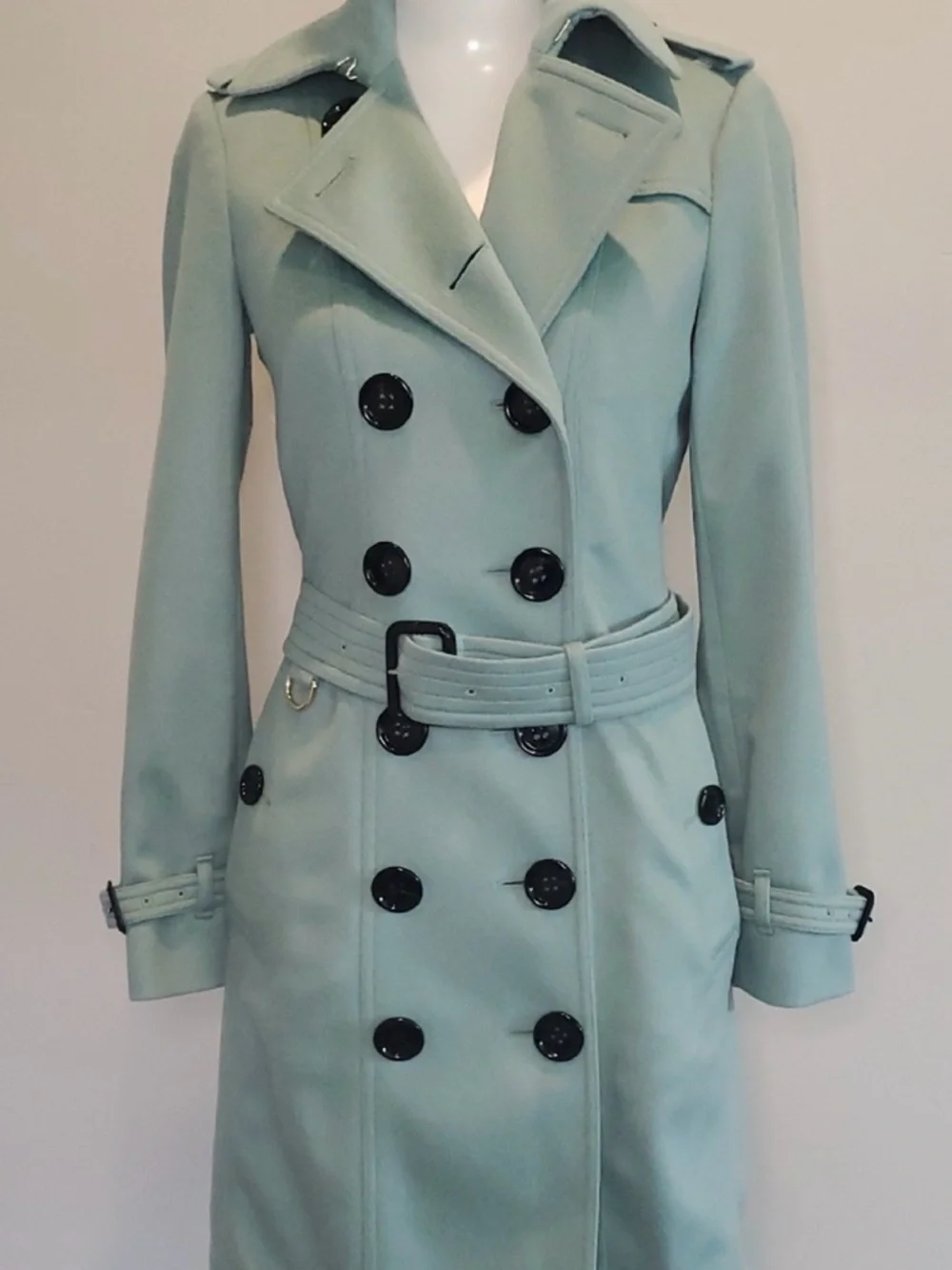 Burberry Soft Blue Cashmere Sandringham Coat - Picture 9 of 10